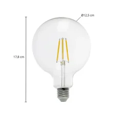 Arcchio LED-globepære, G125 E27 3,8W, 2700K, 806lm