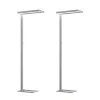 Arcchio LED-gulvlampe Logan Basic, sæt med 2, sølv, 6000 lm