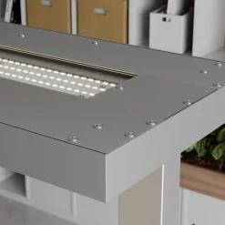 Arcchio LED-gulvlampe Logan Basic, sæt med 2, sølv, 6000 lm