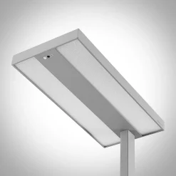 Arcchio LED-gulvlampe Logan Pro, sølv, sensor, dæmpbar