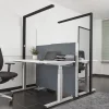 Arcchio LED-gulvlampe til kontor Jolinda, sort, 4000K, sensor