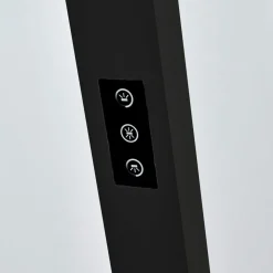Arcchio LED-gulvlampe til kontor Jolinda, sort, 4000K, sensor