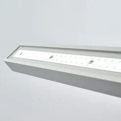 Arcchio LED-gulvlampe til kontor Jolinda, sølv, 4.000 K, sensor