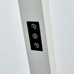 Arcchio LED-gulvlampe til kontor Jolinda, sølv, 4.000 K, sensor