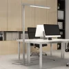 Arcchio LED-gulvlampe til kontor Susi, sølv, sensor, touchdæmper