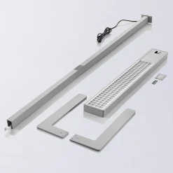 Arcchio LED-gulvlampe til kontor Susi, sølv, sensor, touchdæmper