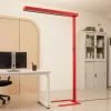 Arcchio LED-gulvlampe til kontor Susi, rød, sensor, berøringsdæmper