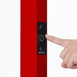 Arcchio LED-gulvlampe til kontor Susi, rød, sensor, berøringsdæmper
