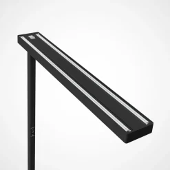Arcchio LED-gulvlampe til kontor Susi, sæt med 2, sort, sensor