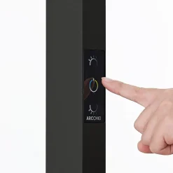 Arcchio LED-gulvlampe til kontor Susi, sæt med 2, sort, sensor