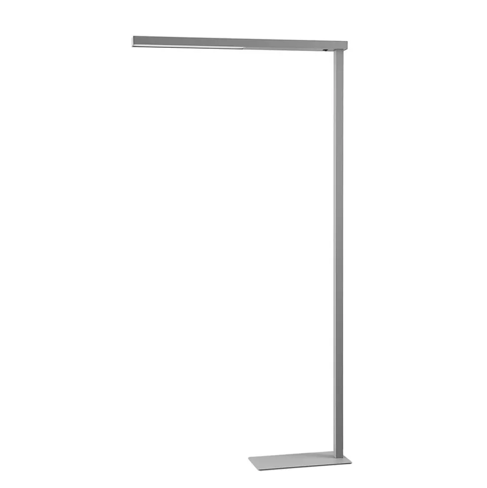 Arcchio LED-gulvlampe til kontor Tamilo, sølv, metal, 194 cm