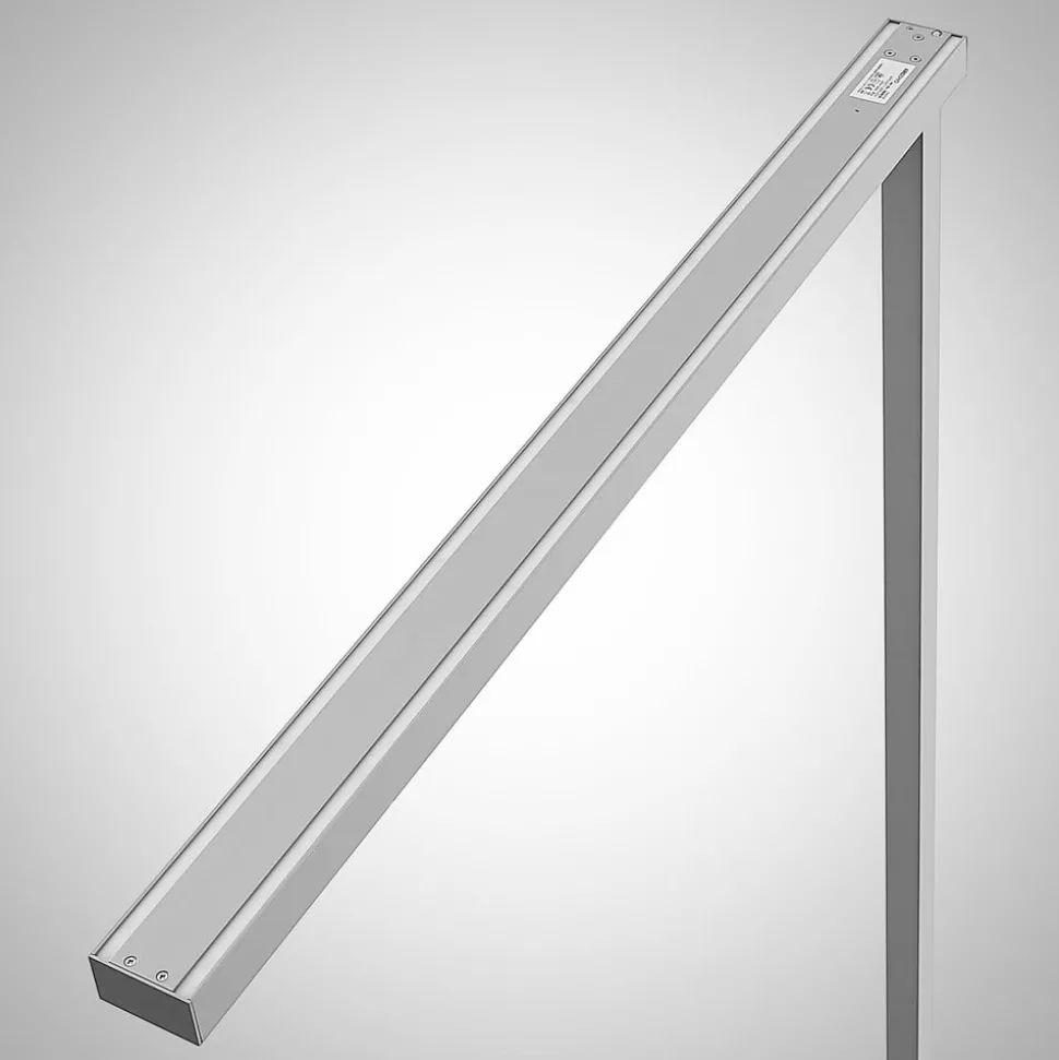 Arcchio LED-gulvlampe til kontor Tamilo, sølv, metal, 194 cm