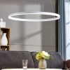 Arcchio LED-hængelampe Albiona, hvid, 1 ring, Ø 80 cm