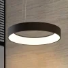 Arcchio LED-hængelampe Aleksi, Ø 60 cm, sort, metal, CCT