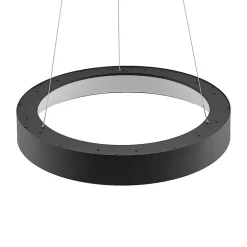 Arcchio LED-hængelampe Aleksi, Ø 60 cm, sort, metal, CCT