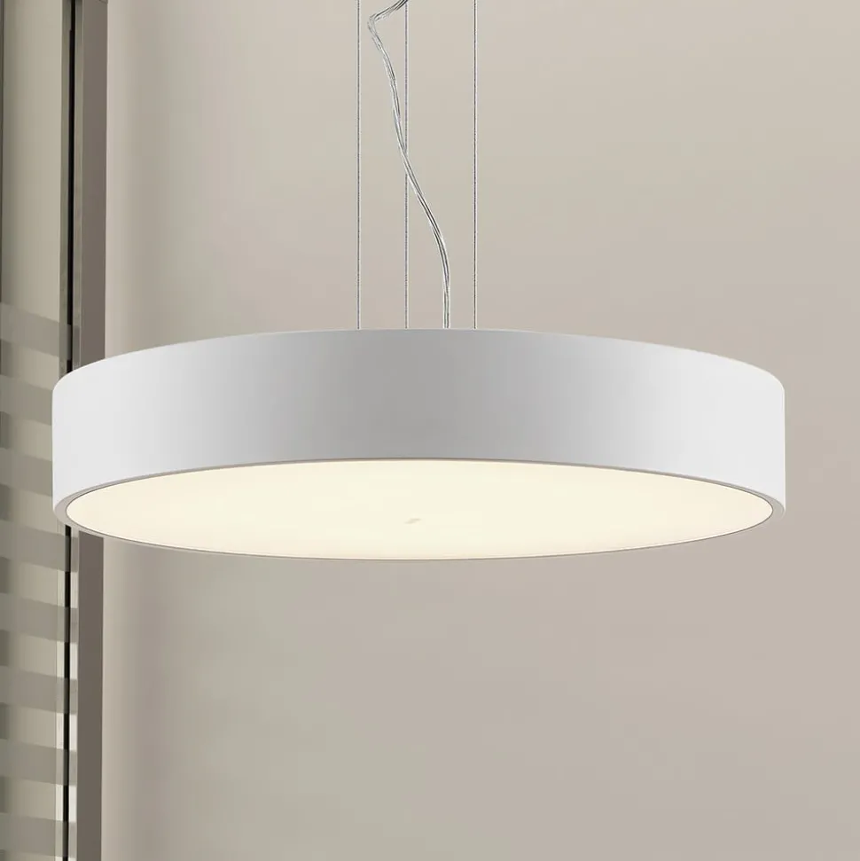 Arcchio LED-hængelampe Noabelle, Ø 60 cm, hvid, metal