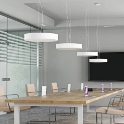 Arcchio LED-hængelampe Noabelle, Ø 60 cm, hvid, metal