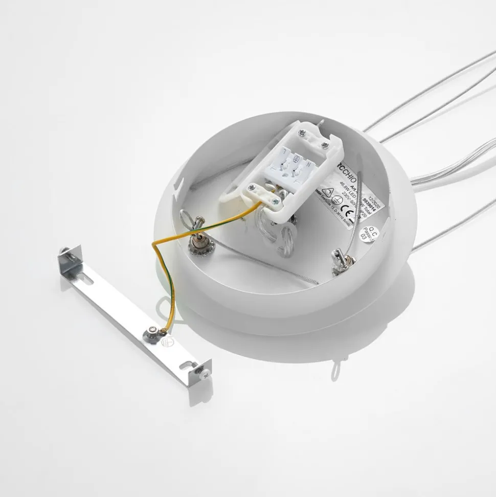 Arcchio LED-hængelampe Noabelle, Ø 60 cm, hvid, metal