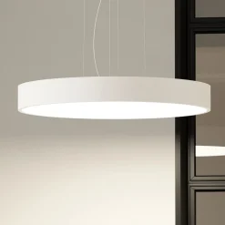 Arcchio LED-hængelampe Noabelle, Ø 80 cm, hvid, metal