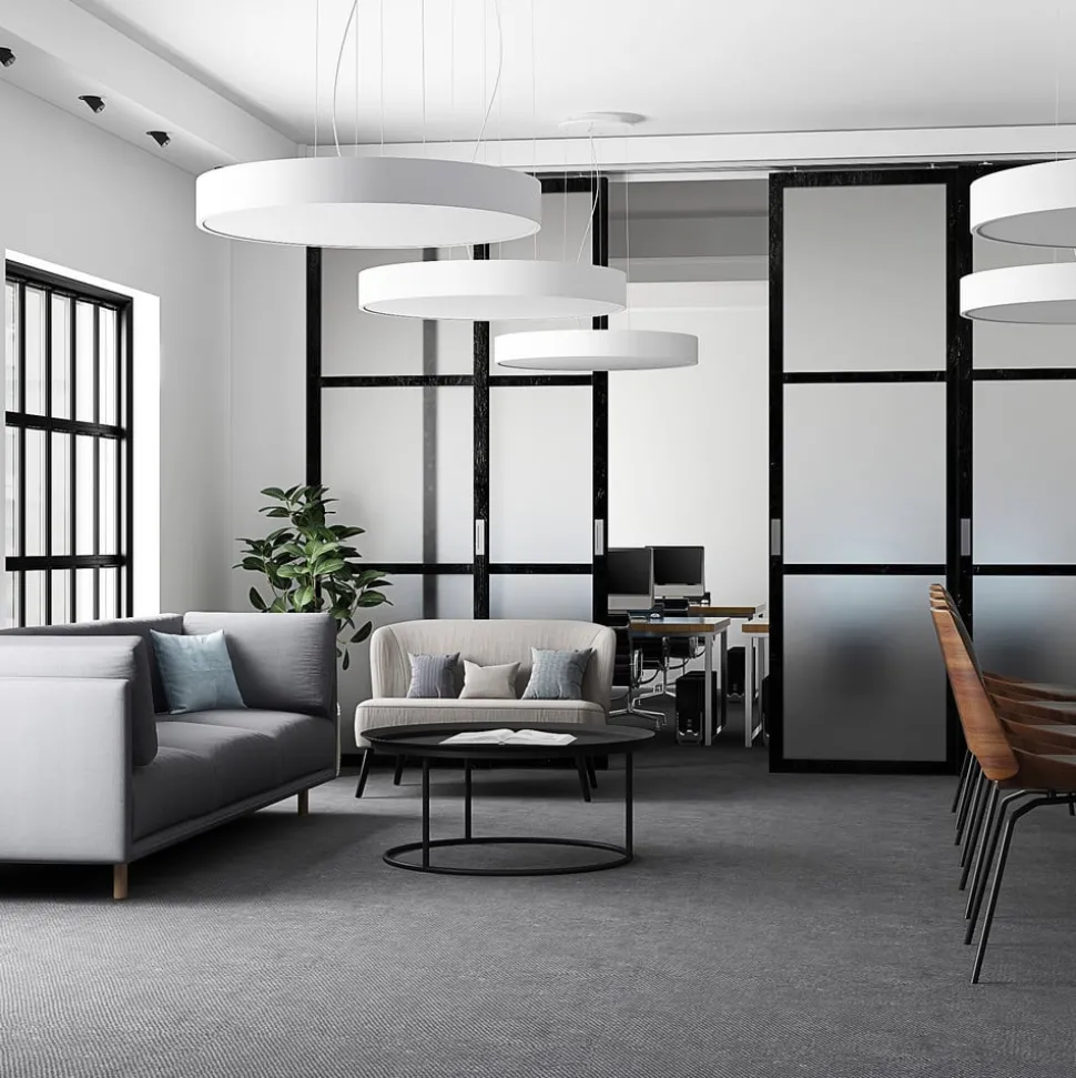 Arcchio LED-hængelampe Noabelle, Ø 80 cm, hvid, metal