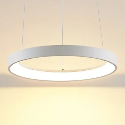 Arcchio LED-hængelampe Vivy, Ø 38 cm, hvid, metal
