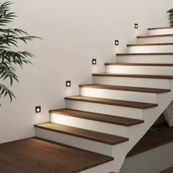 Arcchio LED-indbygningslampe Vexi, 7,8 cm x 7,8 cm, sort, CCT