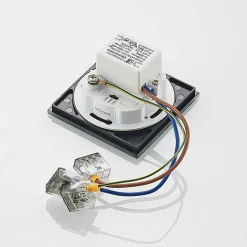 Arcchio LED-indbygningslampe Vexi, 7,8 cm x 7,8 cm, sort, CCT