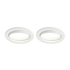 Arcchio LED-indbygningslampe Katerin, hvid, drejelig, 2-pak