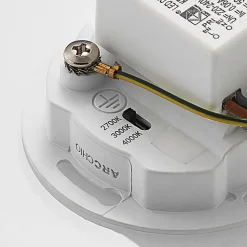 Arcchio LED-indbygningslampe Vexi, 7,5 cm x 7,5 cm, sølv, CCT