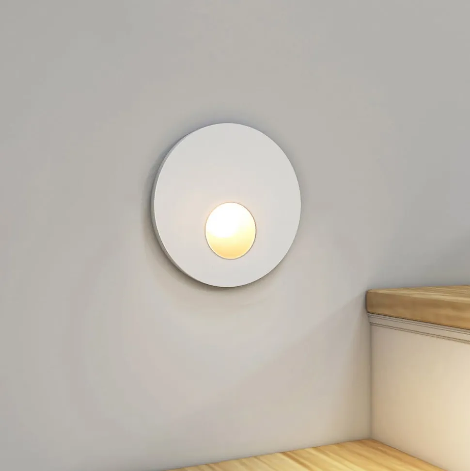 Arcchio LED-indbygningslampe Vexi, Ø 7,5 cm, hvid, aluminium, CCT