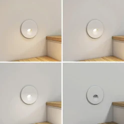 Arcchio LED-indbygningslampe Vexi, Ø 7,5 cm, hvid, aluminium, CCT