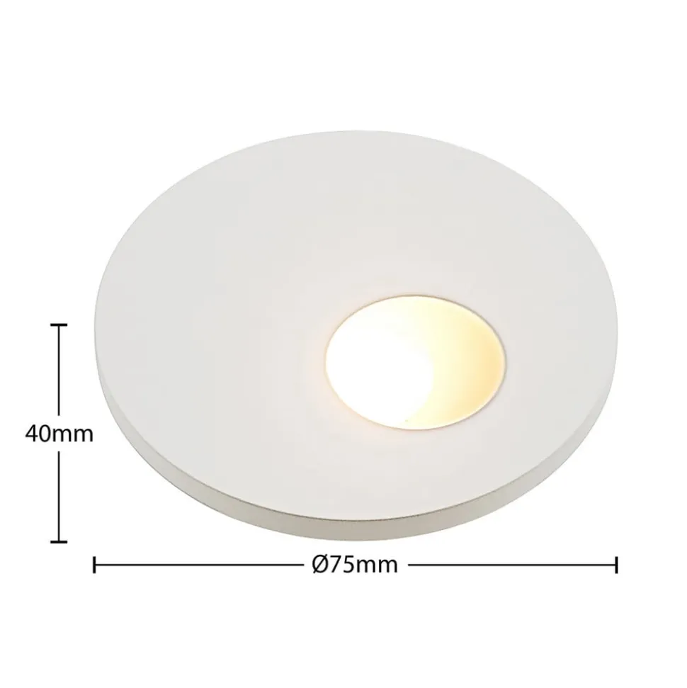 Arcchio LED-indbygningslampe Vexi, Ø 7,5 cm, hvid, aluminium, CCT