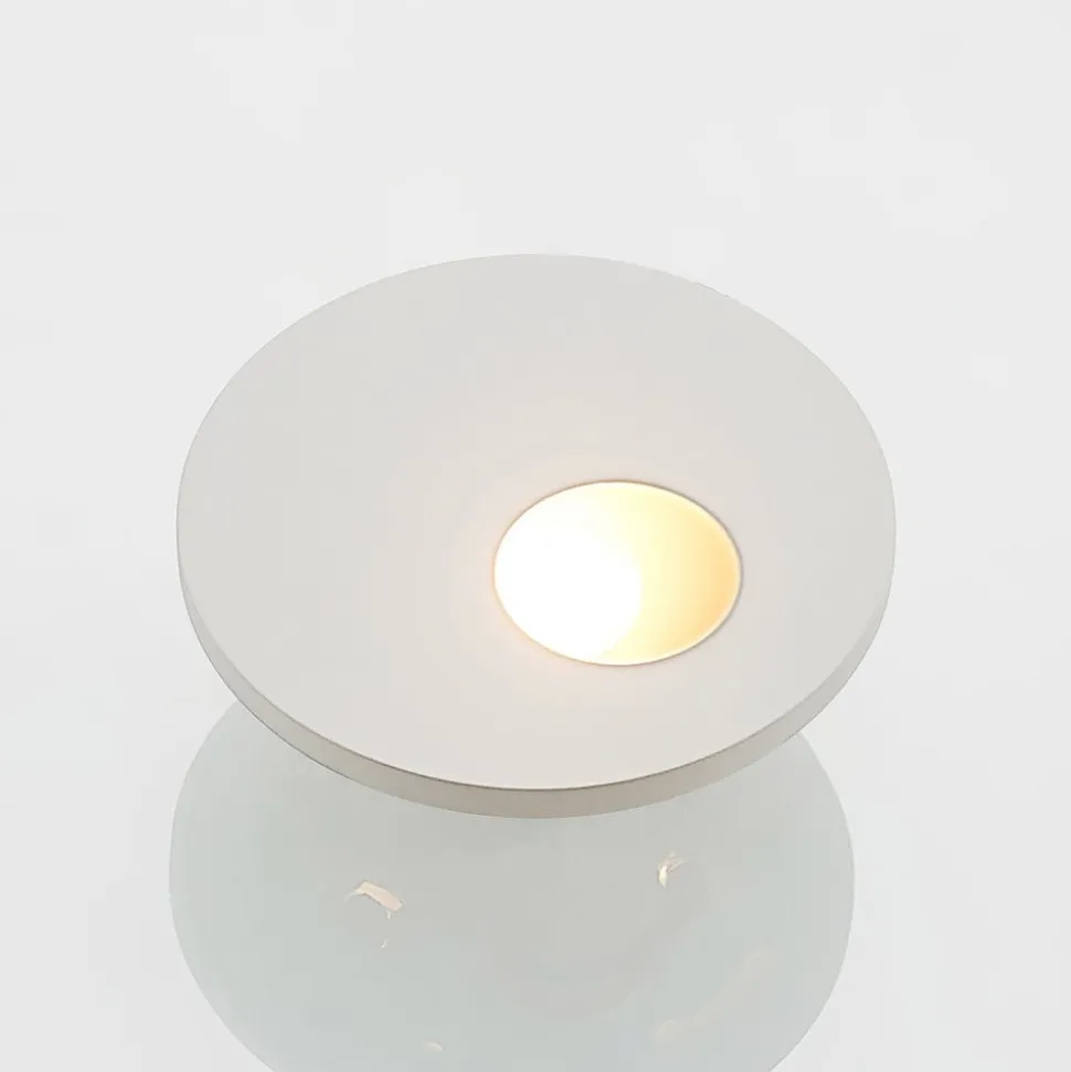 Arcchio LED-indbygningslampe Vexi, Ø 7,5 cm, hvid, aluminium, CCT