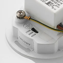 Arcchio LED-indbygningslampe Vexi, Ø 7,5 cm, hvid, aluminium, CCT