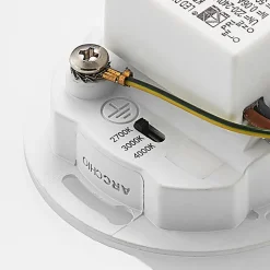 Arcchio LED-indbygningslampe Vexi, Ø 7,5 cm, sort, aluminium, CCT