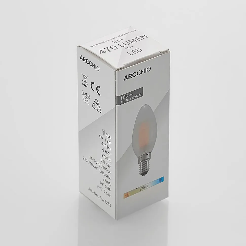 Arcchio LED-kertepære E14, 4 W, 2.700 K, dæmpbar, sæt med 3 stk