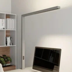 Arcchio LED-klemmelampe Jolinda, sølv, metal, dæmpbar