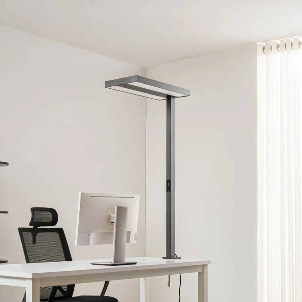 Arcchio LED-klemmelampe Logan sort, dæmpbar, sensor