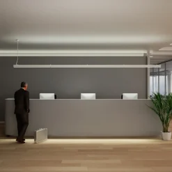 Arcchio LED-kontorhængelampe Jolinda slim, metal, op/ned