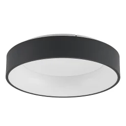 Arcchio LED-loftlampe Aleksi, Ø 45 cm, sort, metal, CCT
