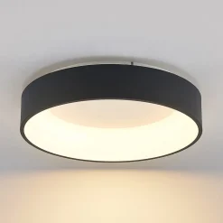 Arcchio LED-loftlampe Aleksi, Ø 45 cm, sort, metal, CCT