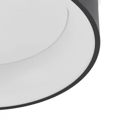 Arcchio LED-loftlampe Aleksi, Ø 45 cm, sort, metal, CCT