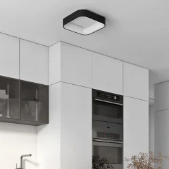 Arcchio LED-loftlampe Aleksi, 45 x 45 cm, sort, CCT
