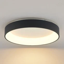 Arcchio LED-loftlampe Aleksi, Ø 60 cm, sort, metal, CCT