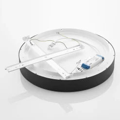 Arcchio LED-loftlampe Aleksi, Ø 60 cm, sort, metal, CCT