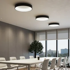 Arcchio LED-loftlampe Aleksi, Ø 60 cm, sort, metal, CCT