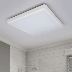 Arcchio LED-loftlampe Augustin, 40 x 40 cm, hvid, IP54