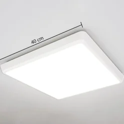 Arcchio LED-loftlampe Augustin, 40 x 40 cm, hvid, IP54