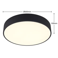 Arcchio LED-loftlampe Noabelle, Ø 60 cm, sort, metal