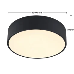 Arcchio LED-loftlampe Noabelle, Ø 40 cm, sort, metal